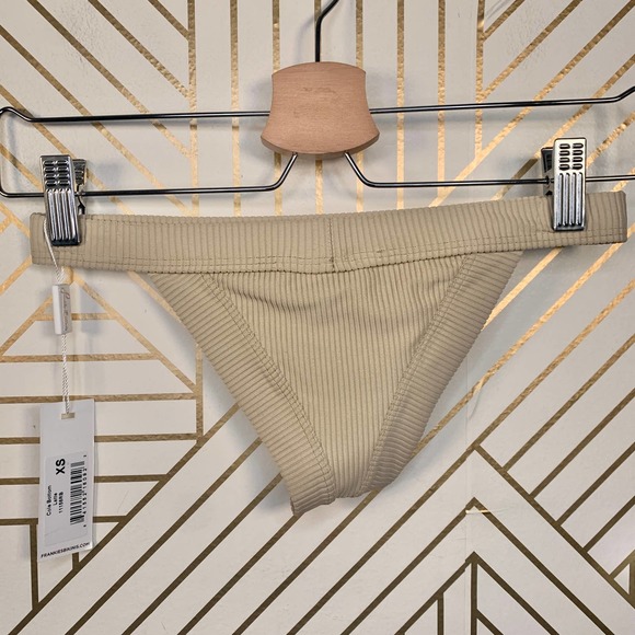 Frankie's Bikinis Cole Ribbed Cheeky Bottom Latte - Picture 5 of 8